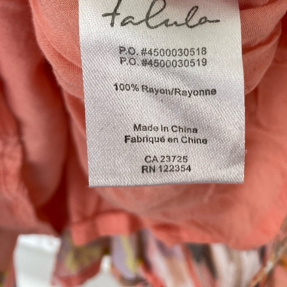 Talula Aritzia Pink Coral Spaghetti Strap Floral Print Mini Dress Womens Size 4 - Picture 5 of 5